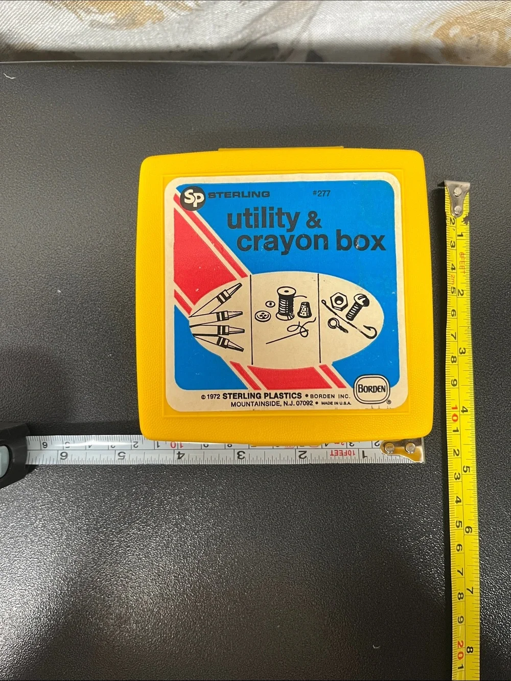Vintage 70’s #277 Sterling Utility & Crayon Box - Yellow